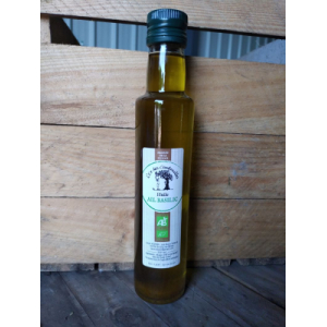 Huile d'olive ail basilic