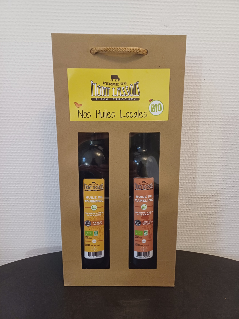 Coffre d'huile bio tournesol et cameline 50 cl Ferme Du Mont