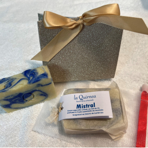 Pochon cadeau mistral + sachet fleur de douch
