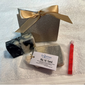 Pochon cadeau na te tane +sachet fleur  douch