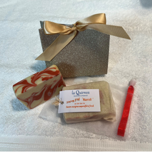 Pochon cadeau neroli + sachet fleur  douch