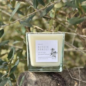 Bougie artisanale cube - néroli