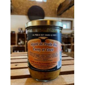 Mijote de poule bio curry coco