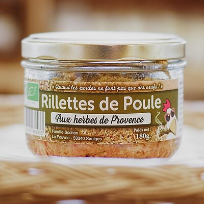 Rillettes de poule aux herbes de provence