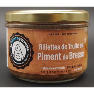 Rillettes de truite au piment de bresse