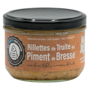 Rillettes de truite au piment de bresse