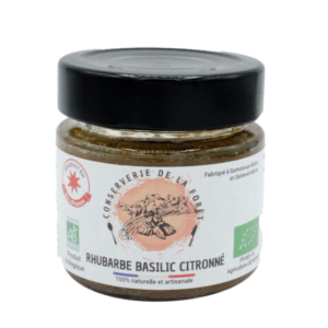 Confiture de rhubarbe basilic citronné