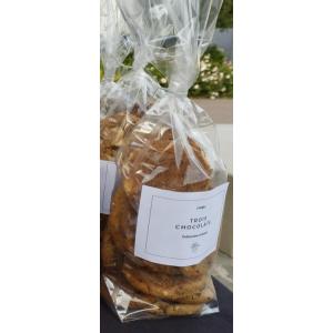 Mini cookies trois chocolats