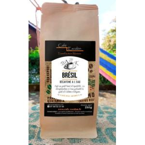 Décaféiné à l'eau. arabica brésil moulu