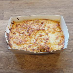 Gratin de pâte lardons béchamel