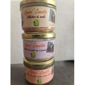 Trio de rillettes de poules