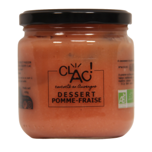 Dessert pomme fraise