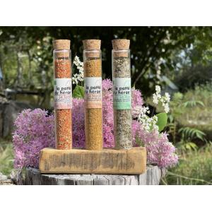 Composition support bois + 3 tubes aromatisés