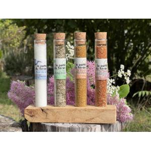 Composition support bois + 4 tubes aromatisés