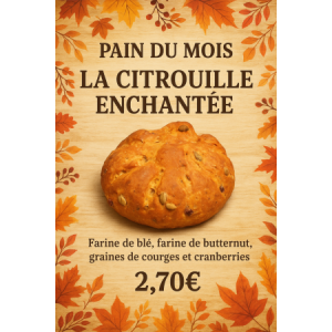 Pain de novembre: la citrouille enchantée