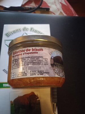 Rillettes de bison au piment d'espelette 180g