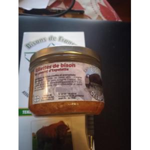 Rillettes de bison au piment d'espelette 180g