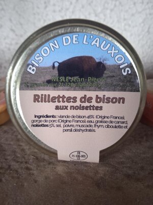 Rillettes de bison aux noisettes 180 g