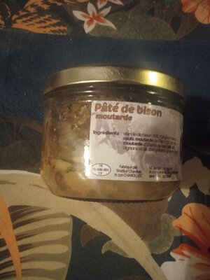 Pâtés  de bison  moutarde -180g