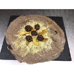 Galette de blé noir boudin noir et pommes