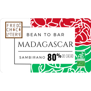 Chocolat 'bean to bar' de madagascar 80%