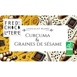 Chocolat au curcuma et sésame noir