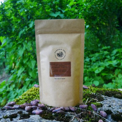 Poudre de cacao cru et sucre de canne complet