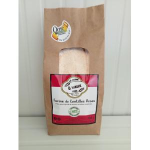Farine de lentilles roses