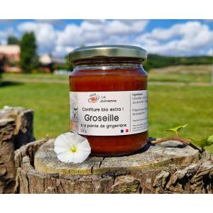 Confiture bio de groseille au gingembre