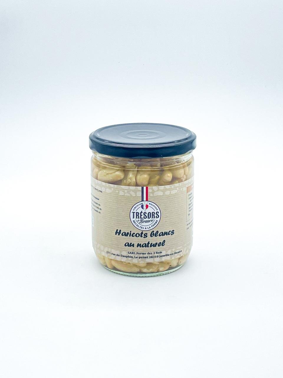 Haricots blancs bio bocal 430g - 1 u - Trésors De Beauce - Locavor.fr