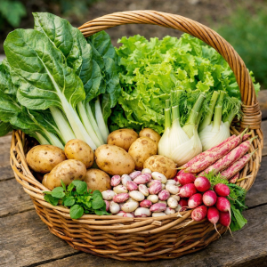 Grand assortiment de légumes de saison