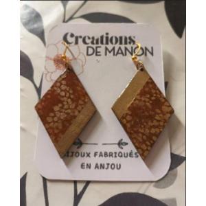 Boucles bois losange
