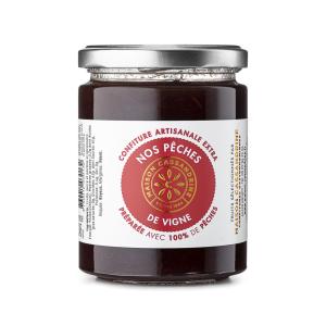 Confiture extra de pêches de vigne