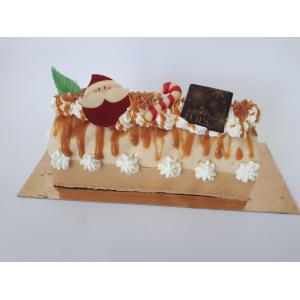 Bûche 6/8 parts vanille- caramel beurre salé