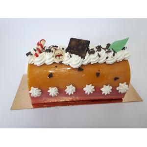 Bûche 6/8 parts mangue-fraise