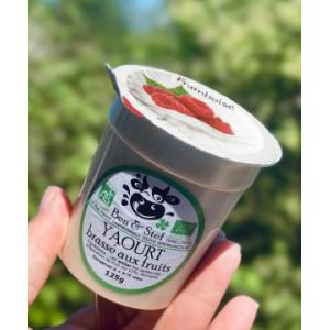 Yaourt brassé framboise (lait entier)