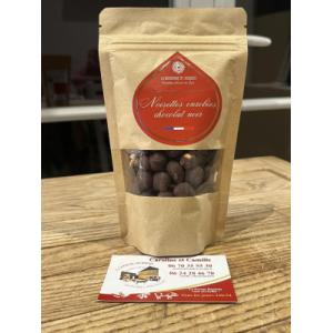 Noisettes enrobées de chocolat noir 100 gr