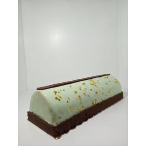 A) bûche chocolat pistache