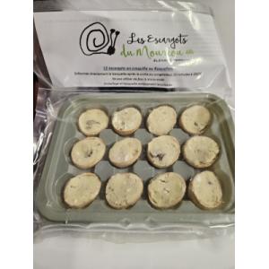 12 escargots en croquille roquefort et noix