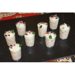 Verrines - poireaux/crevettes le 31/12