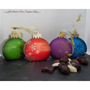 Ballotin boule garni de friture de noël