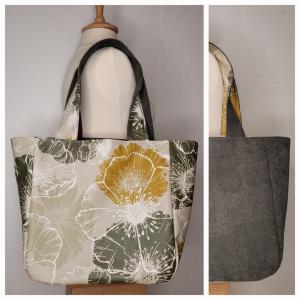 Cabas réversible kaki