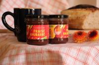 Confiture fraises-rhubarbe bio