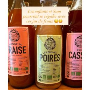 Jus de pommes fraises bio