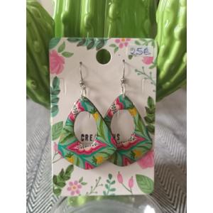 Boucles bois et papier vert