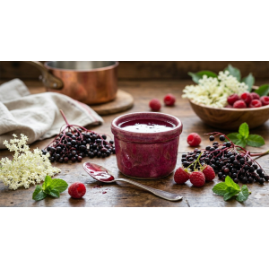 Gelée de sureau touche de framboise