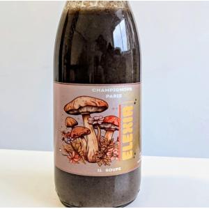 Soupe de champignons de paris bruns