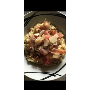 Risotto au jambon cru et son parmesan