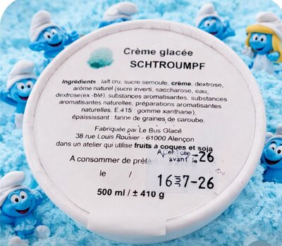 Créme glacée schtroumpf