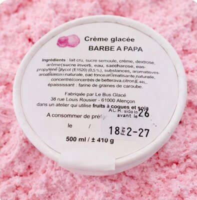 Créme glacée barbe à papa